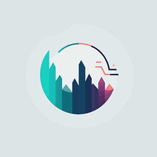 a logo for an economic analysis company. No text. minimalistic. vector