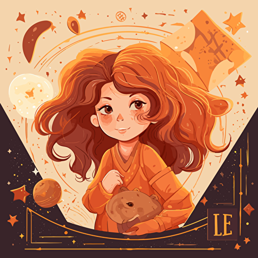 vector, illustration, child, zodiac, sign, leo, HD 6144x6144