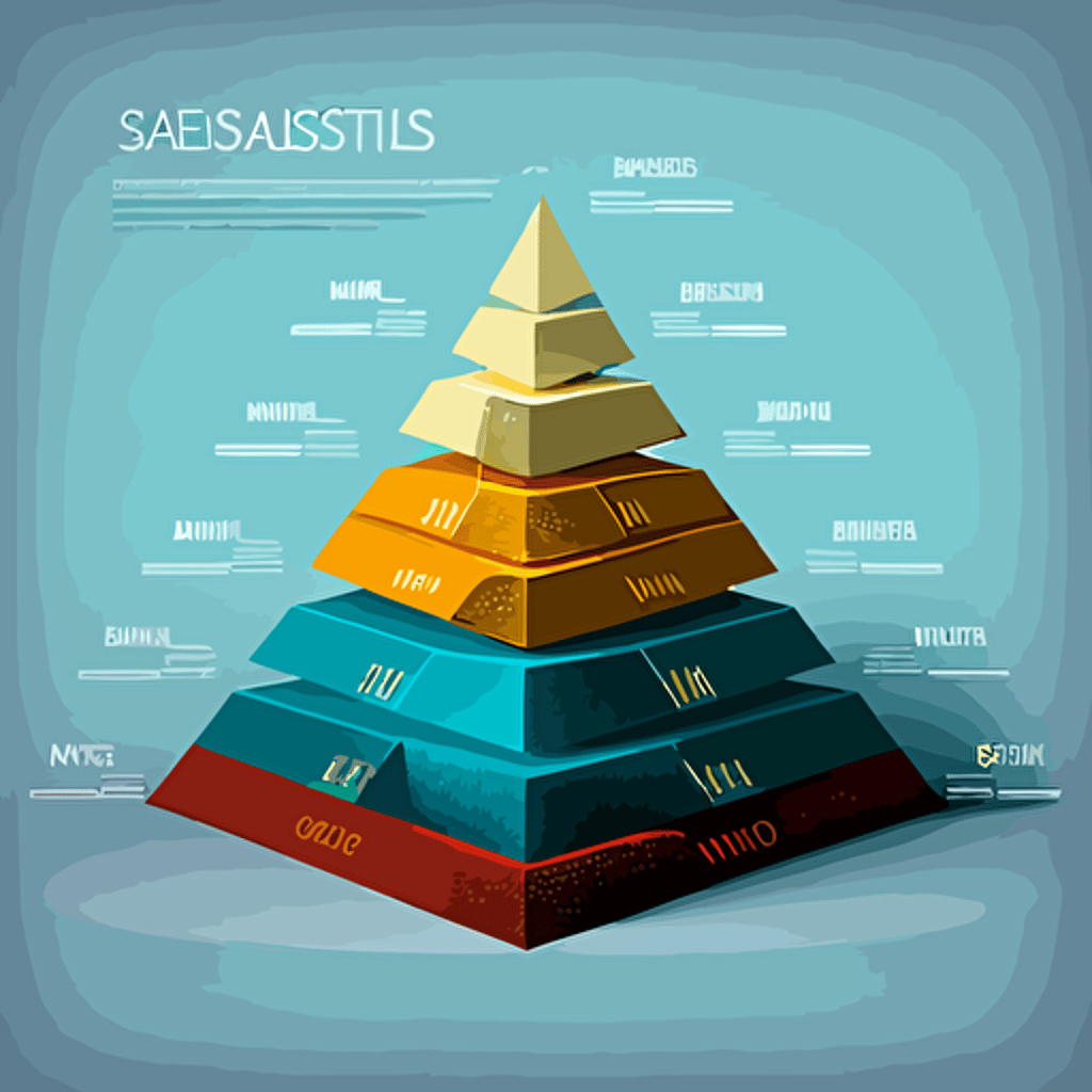 success pyramid, vector illustration