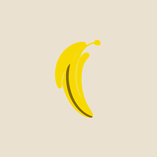 minimal line logo of a banana, vector