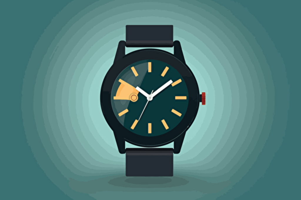 flat vector watch logo