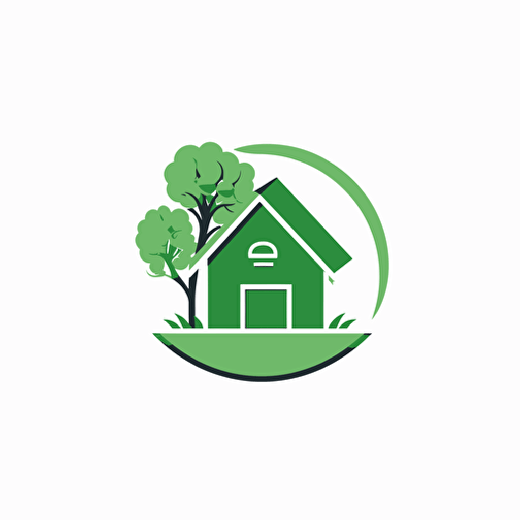 A logo of beautiful house, eco-friendly, smart vector style with no background