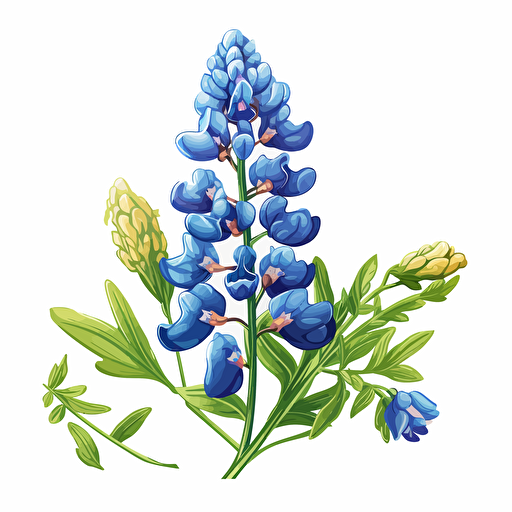 vector image of a bluebonnet flower