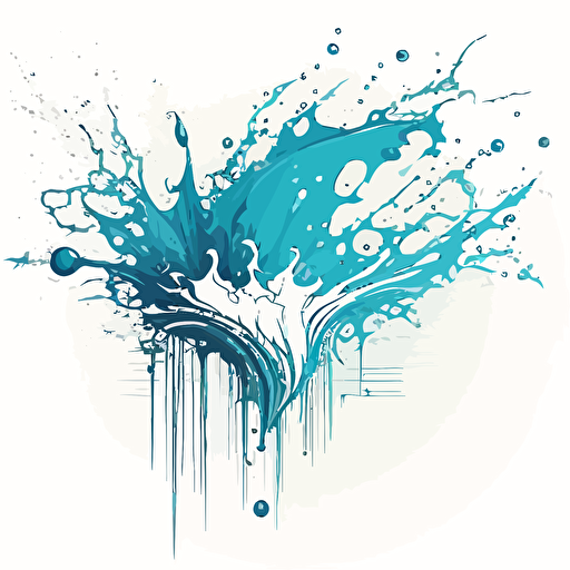 very simple basic vector art of water splash