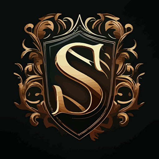 vector style image of a monogram logo using the letters s and o to form the shape of a shield