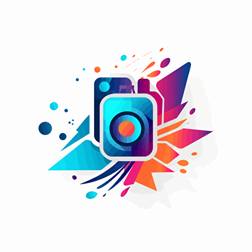 create a logo for a web and video production company in modern futuristic ai, abstract vector style on a white background