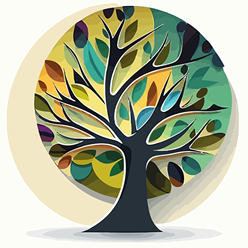modern vector tree icon