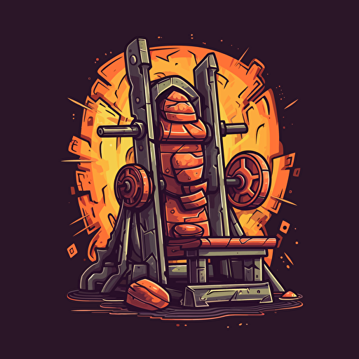 squat rack , sticker, no background,clip art , vector art ,Cel Shading, VFX, SFX, ,Ultra-HD, Starburst