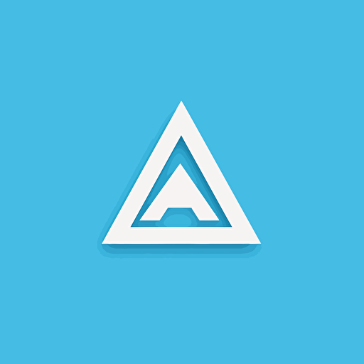 simple logo design of letter "AA", flat 2d vector, baby blue and white