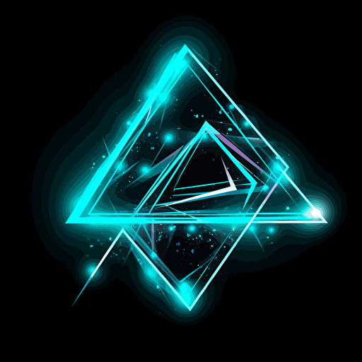 transkeo, turquoise blue neon, vector art, white background