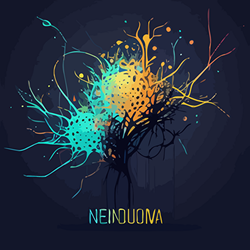 Neuronova, vector illustration, simple modern design,