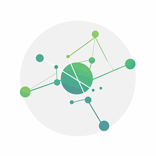 company logo named "connect", vector, simple shapes, advertisement, online, platform, modern, green scale