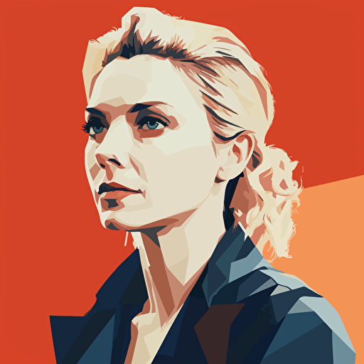simple vector drawing of Rhea Seehorn