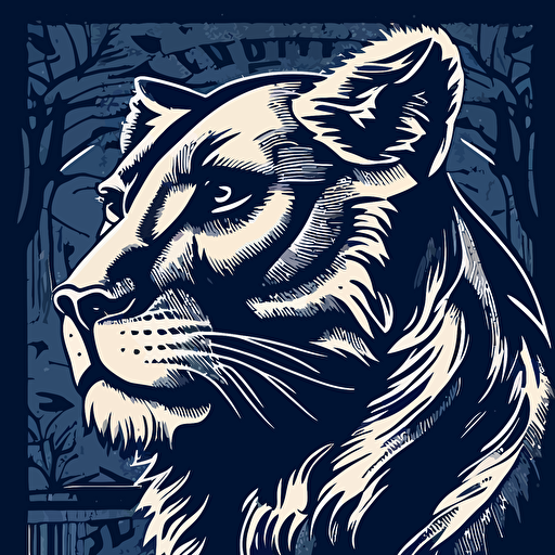 vector illustration, Blue Nittany Lion