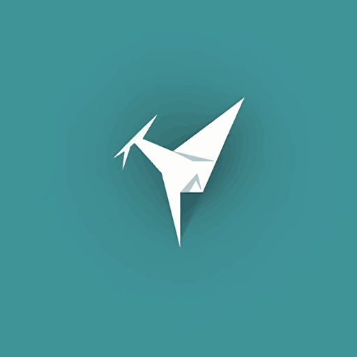 vector logo made simple shapes paper crane ,paper, named Paer Build