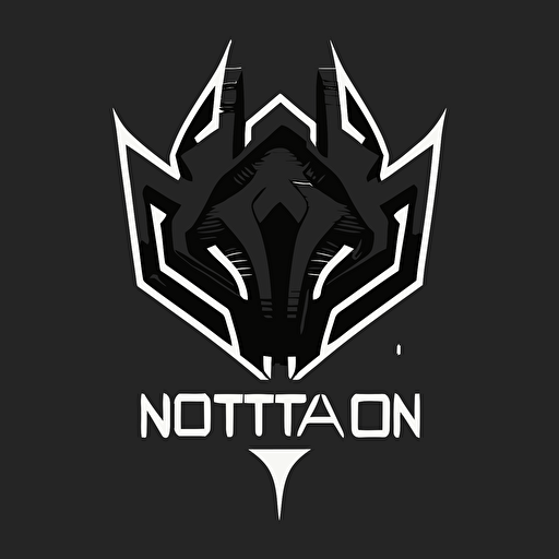 "NOVAtron" shaped logo, simplistic, flat, vector, black,