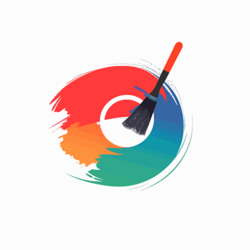 simple paintbrush logo, vector,