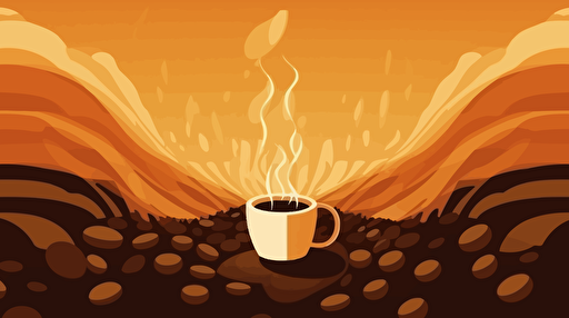 light background image, coffee company, vector art style,