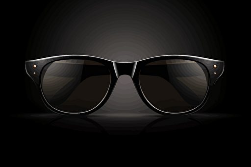 black sunglasses, vector, dark background