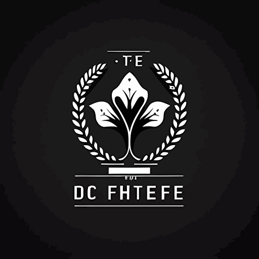 "DCF" logo, clean, vector, award winning, black on white, black logo, white background, simple, dribbble, behance