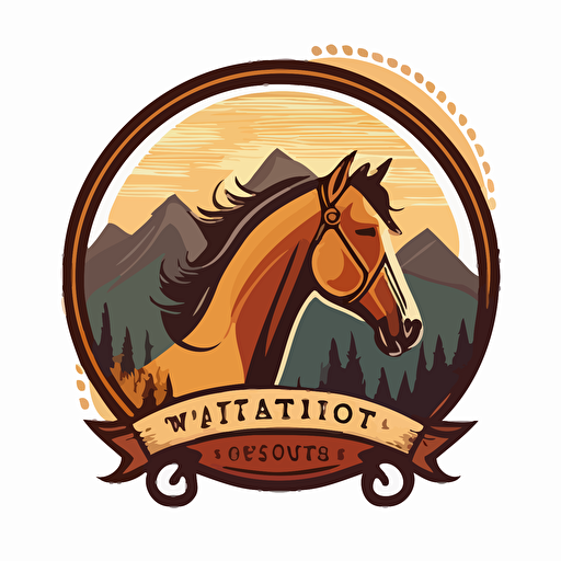 horse therapy logo vector montana