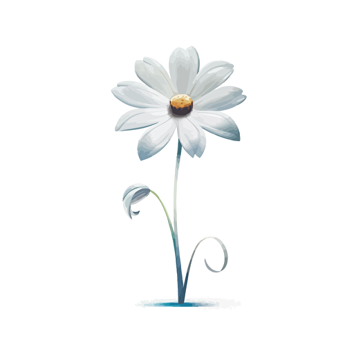 A imaginary flower, white background, vector art , pixar style
