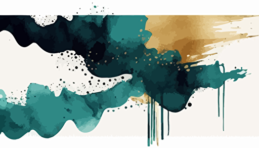 dark teal and beige watercolour abstract, minimalist, vector, contour