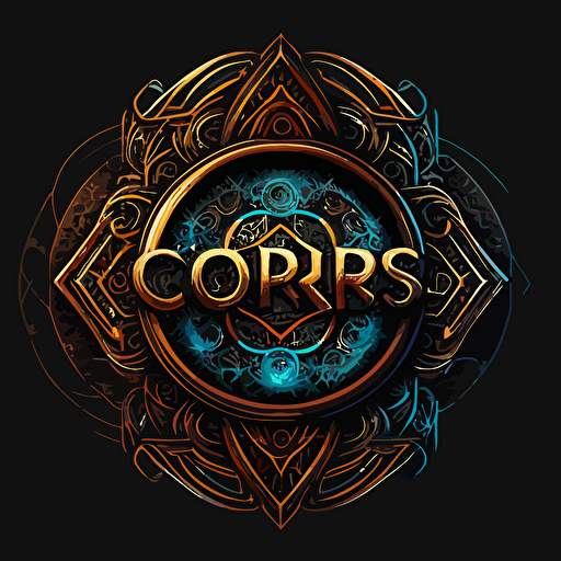 (CHORDIS ) , "CHORDIS" , sci fi, future, middle age, stone pattern, O logo type, quantum mechanics shapes, String Theory, game logo, vector style, eps, illustrator