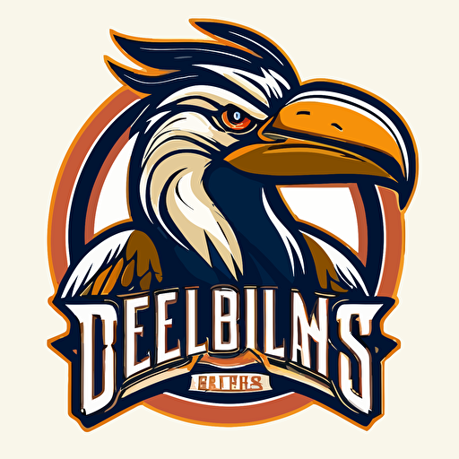 logo design for a pro sports team pelicans basketball sports vector 2d