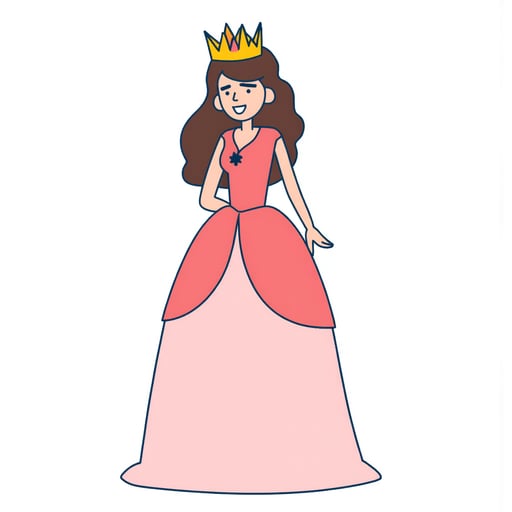 a princess standing in front 