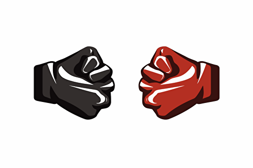 Fist clasp handshake as vector symbol isolated on solid white background, high quality
