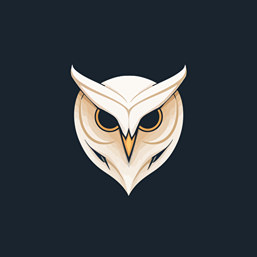 minimalist white barn owl mask, vector, logo