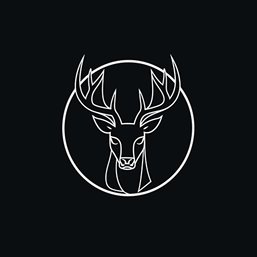 minimal line logo of a stag with the letters S O D , vector