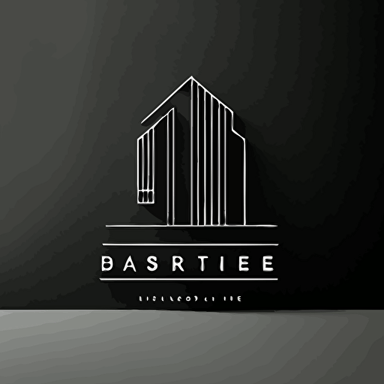 minimal line logo of real state, vector, flat, dribble, behance, pinterest, award winner