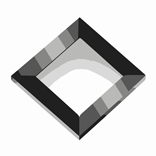 Simplified flat art vector image of square-shaped steel on white background 3