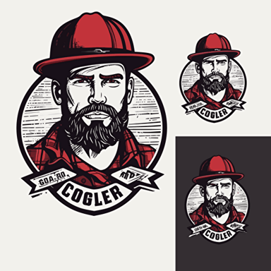 Create a modern vector logo for a construction company and include only a red hard hat and company name. Company name is 'You're Covered". rugged style. simple white background.