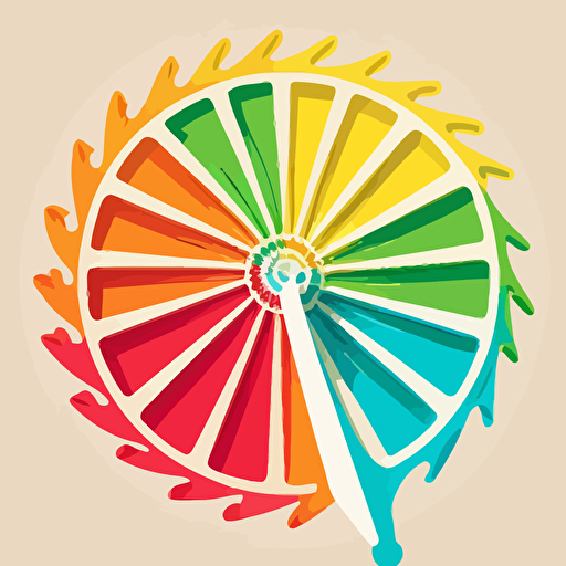 a vector logo of a bicycle wheel where the spokes are popsicles