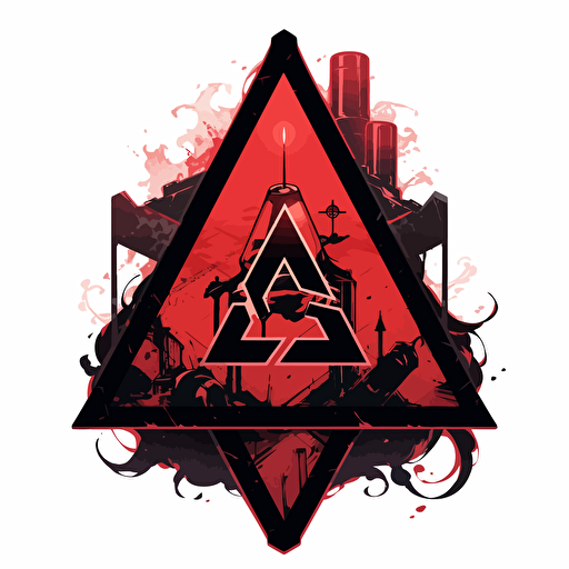abandon labs logo, vector, red and black