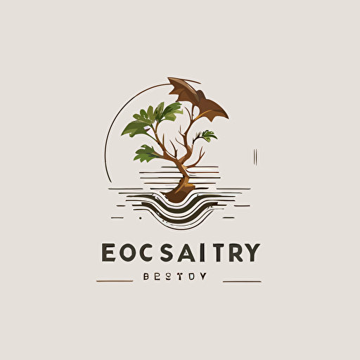 vector minimalist modern logo for a ecology laboratory