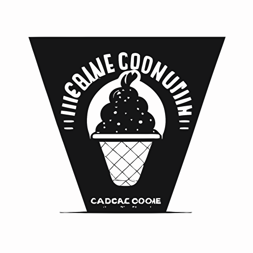 logo for a snow cone company that is modern and fun black vector on white background