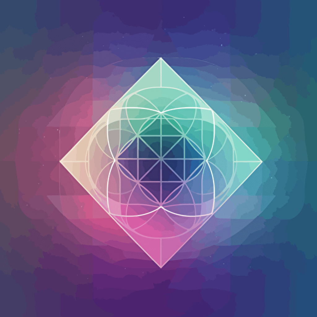 sacret geometry, meditation, ZEN, geometric, vector, flat design, minimalism. rgb, gradient