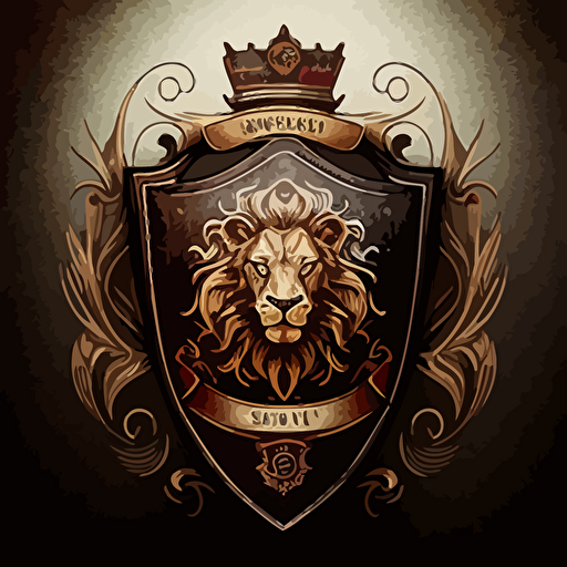 soccer shield of a king, vector art