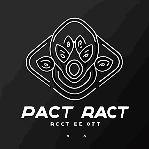 a vector lineart logo for a digital agency called react