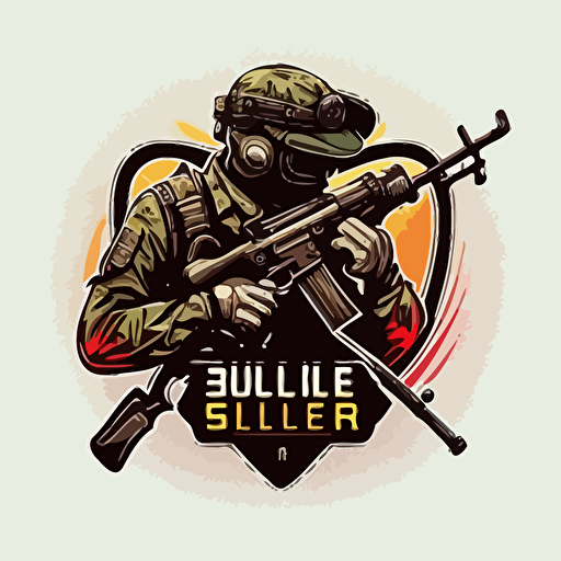 logo vector soldier and riffle love