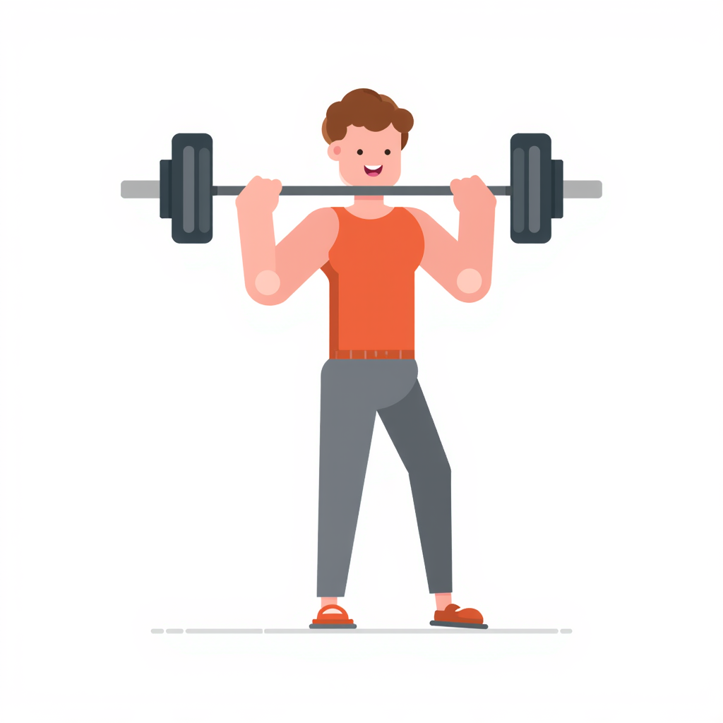 a person weightlifting