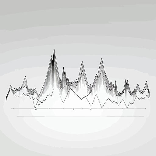 ECG heart beat line as a mounain peak, vector, minimalistic, clean
