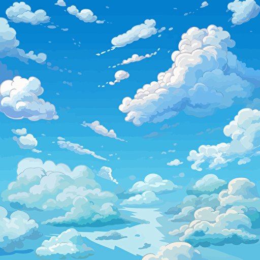 sky small clouds vector