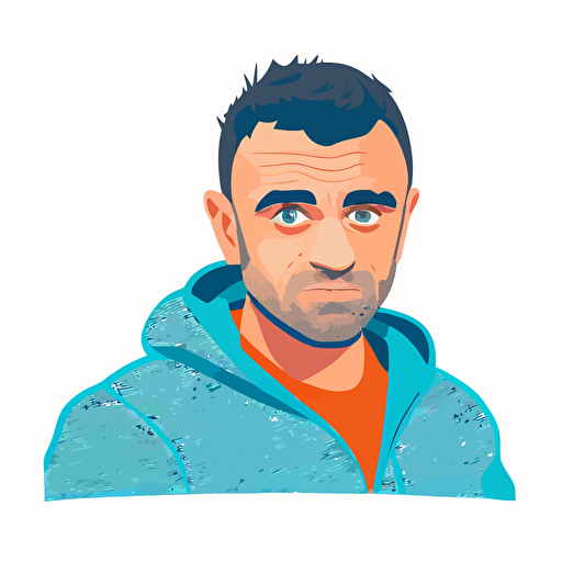 Gary Vee as a cute cartoon philosopher. anime style, flat vector, vibrant colors, profile picture