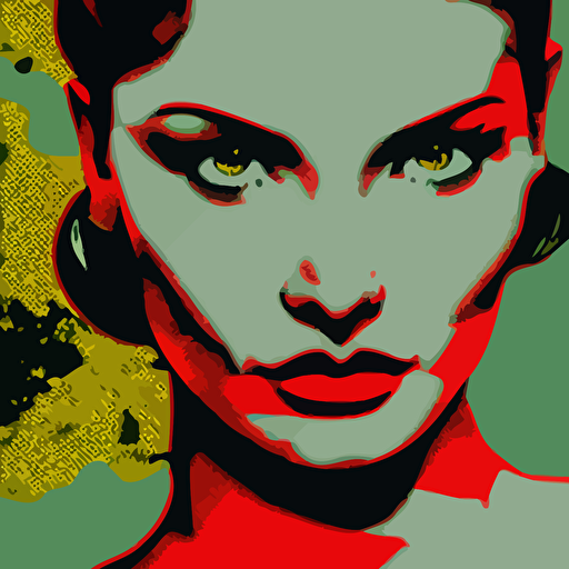 Popart propaganda vector face close up