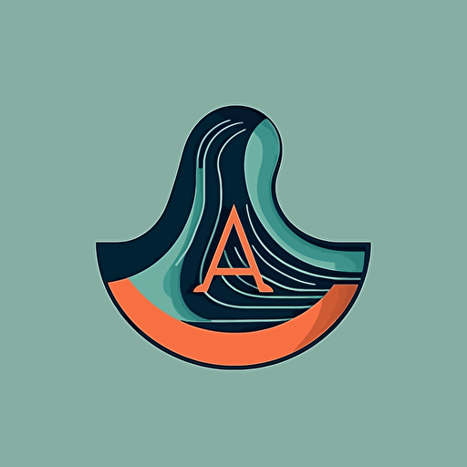 Letter A, logo for furniture brand, abstract, flat, minimalistic, waves minimal line, vector, dribble, behance, pinterest, award winner.